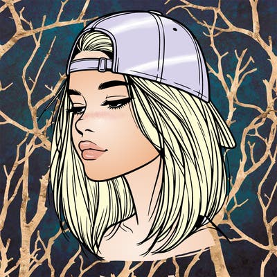realistic  girl with a backwards hat