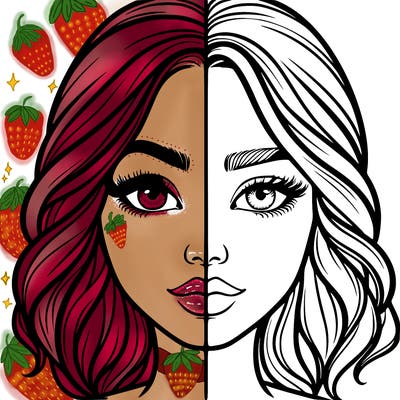 realistic girl split half