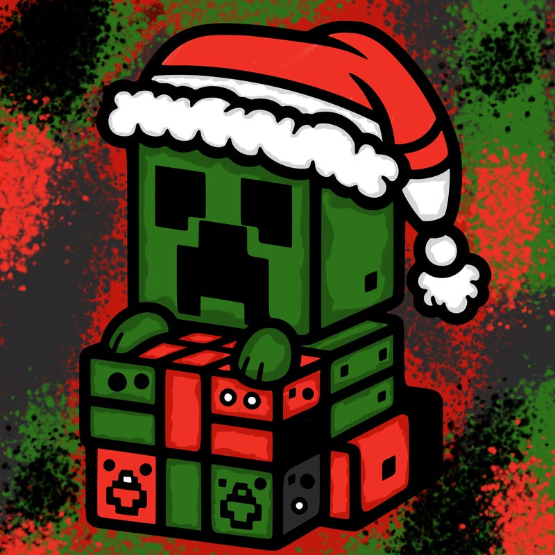 christmas minecraft creeper