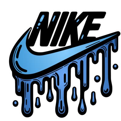 dripping nike logo