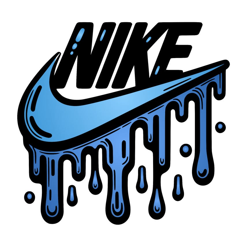 dripping nike logo
