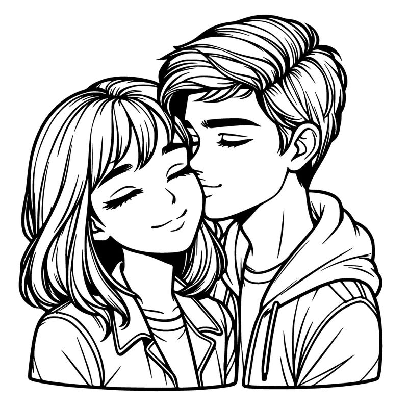 realistic girl and boy  love
