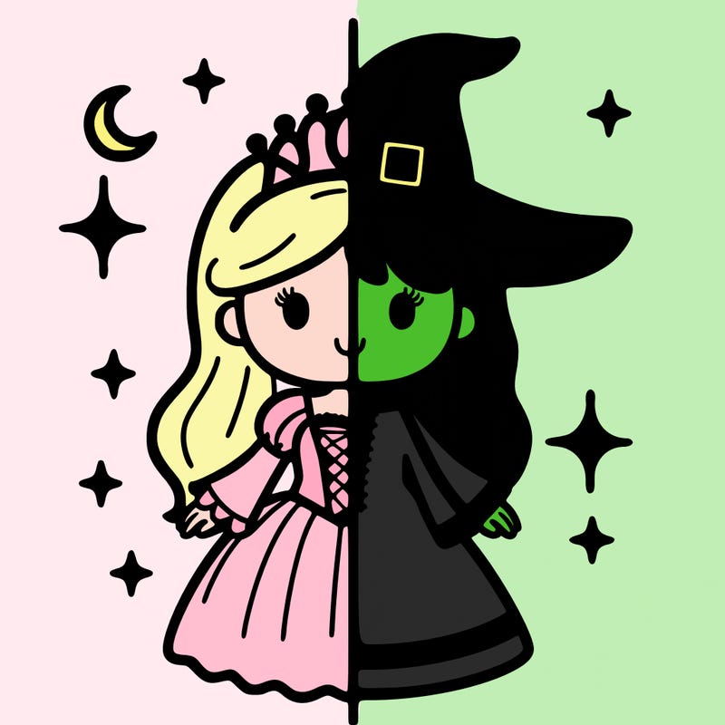split princess and witch