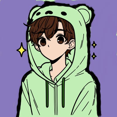 a 17 year old boy in a cute animal hoodie