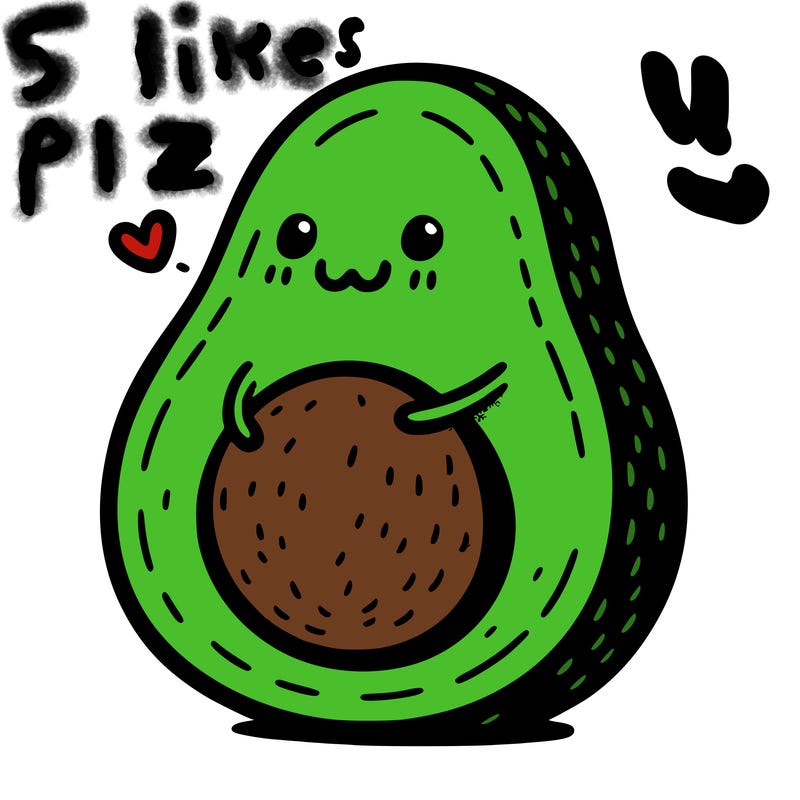 an avocado hugging an avocado