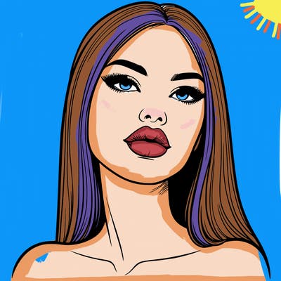 realistic woman with full lips