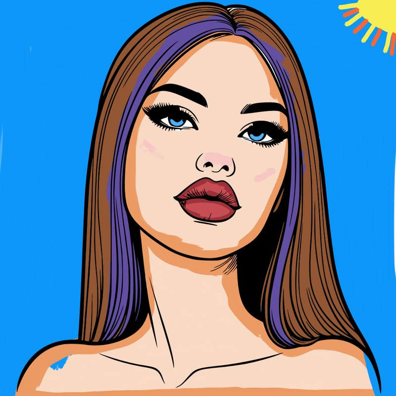 realistic woman with full lips