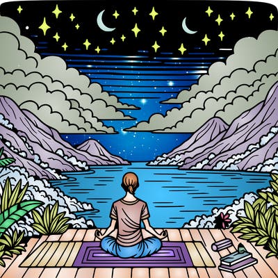 yoga with a pretty view