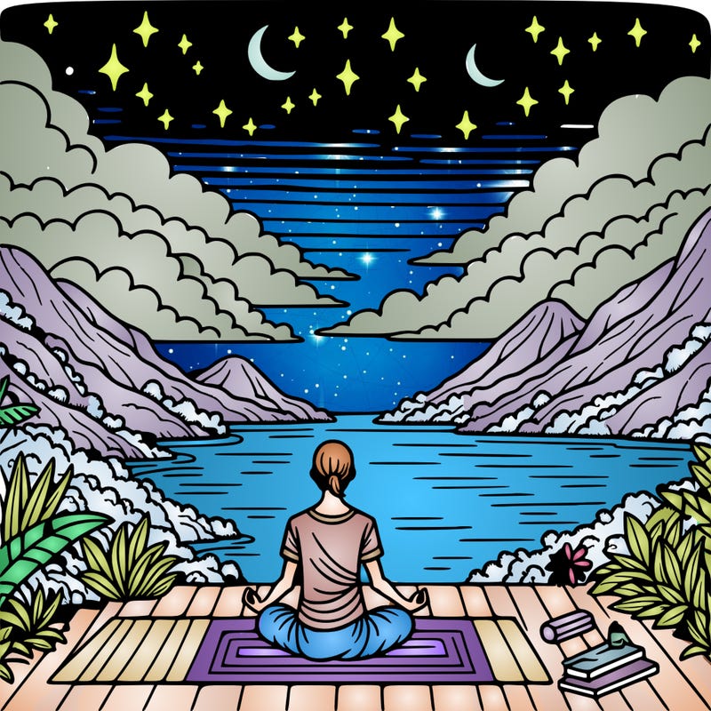 yoga with a pretty view