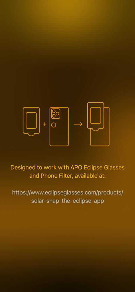Solar Snap - Diagram showing how to attach the solar filter to a smartphone camera