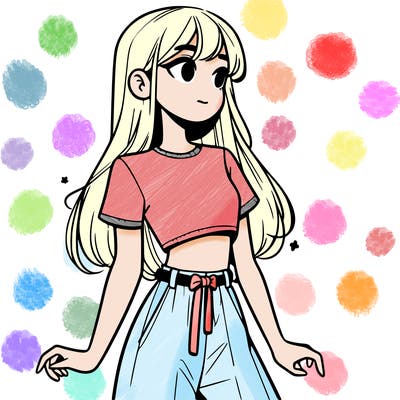 girl in a cute crop top