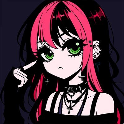 goth anime girl