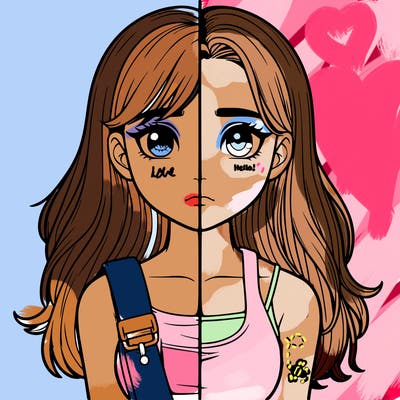 realistic girl split