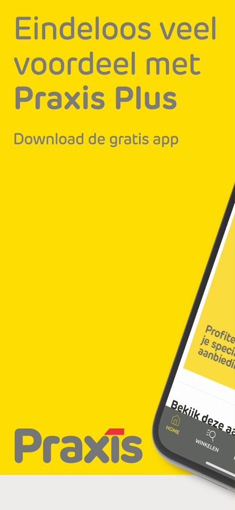 Praxis - Praxis Plus loyalty program promotion on the mobile app interface