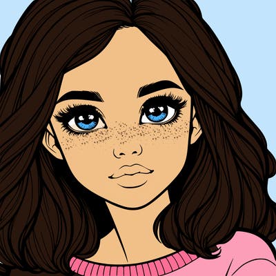 realistic girl whith cute eyes