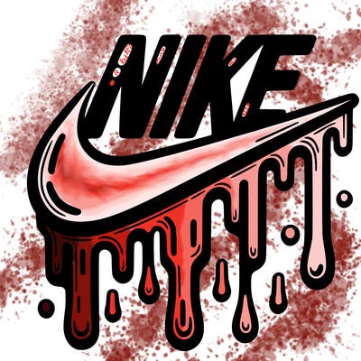 dripping nike logo