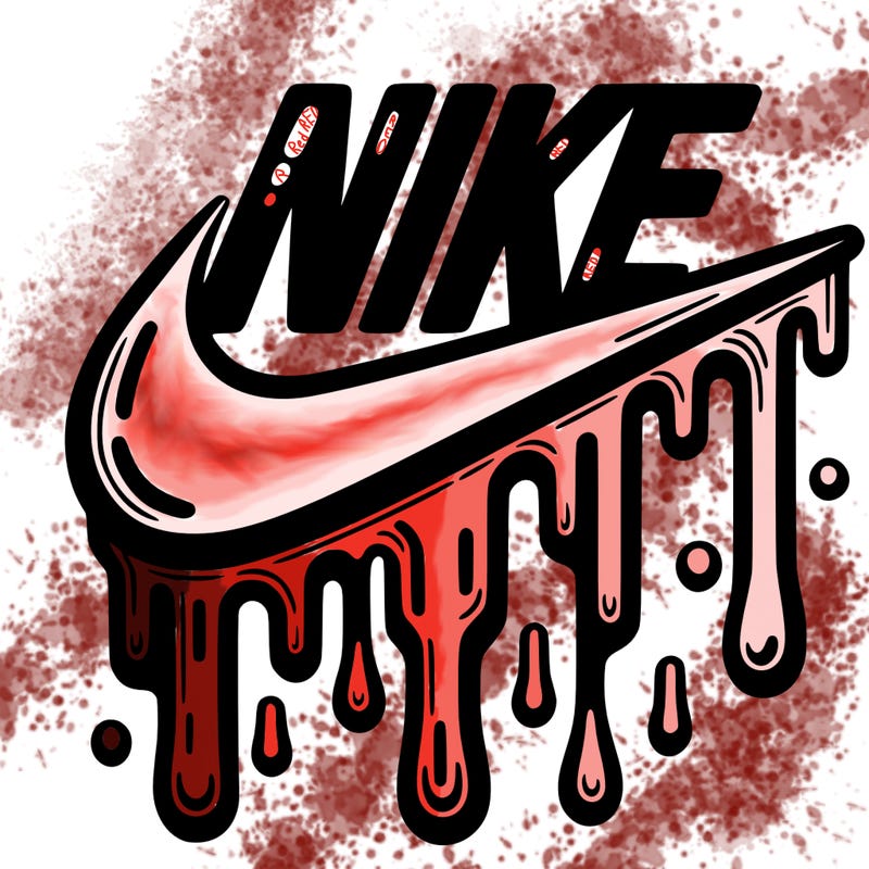 dripping nike logo