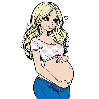 realistic pregnant girl