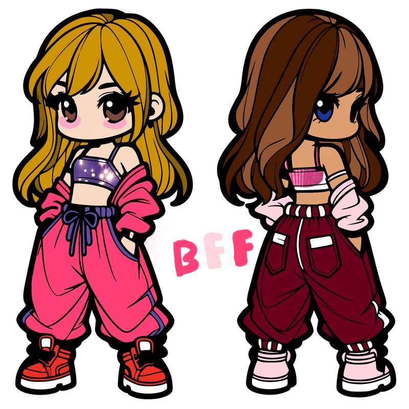 girl in crop top and baggy pants