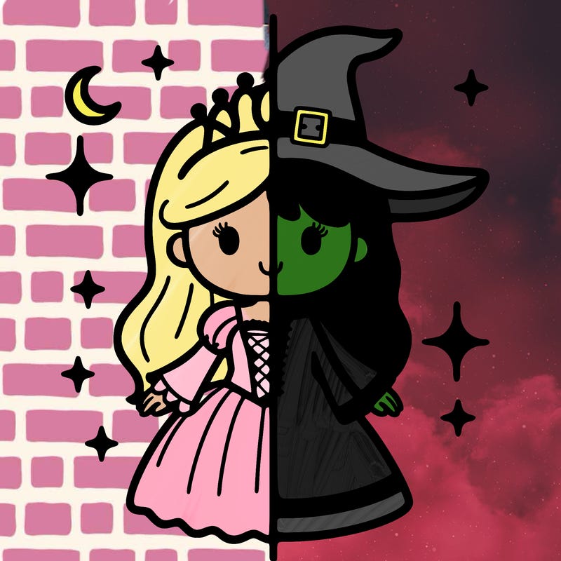 split princess and witch