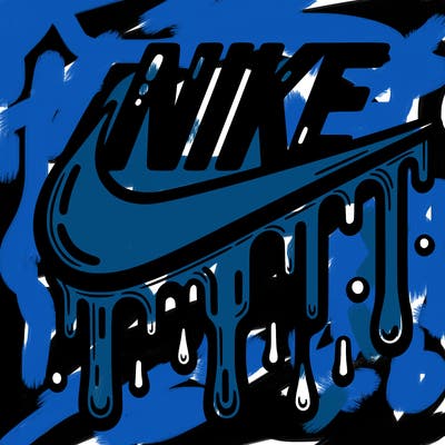 dripping nike logo