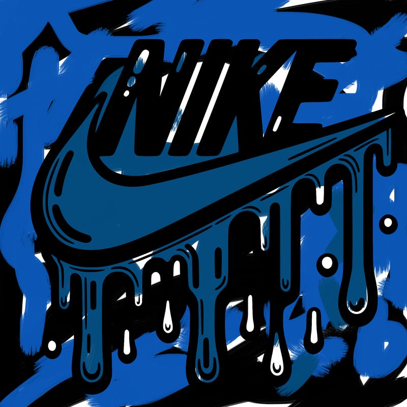 dripping nike logo