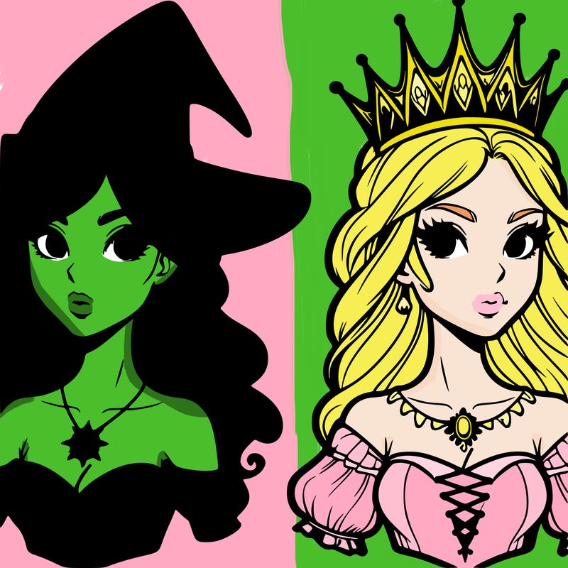 elphaba and glinda from wicked