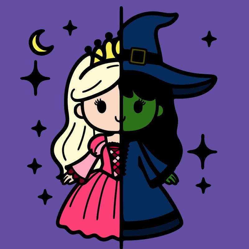split princess and witch