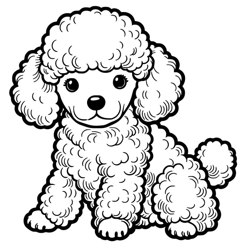 poodle puppy realistic