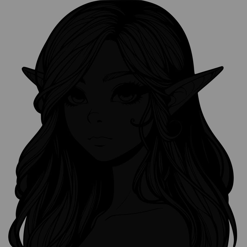 elf girl realistic dark fantasy