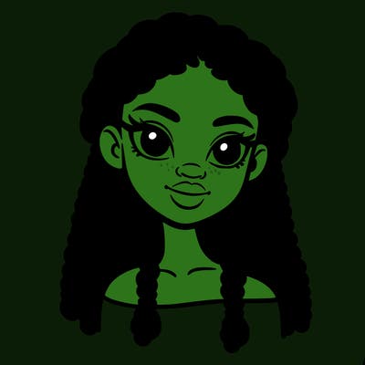 black girl with braids