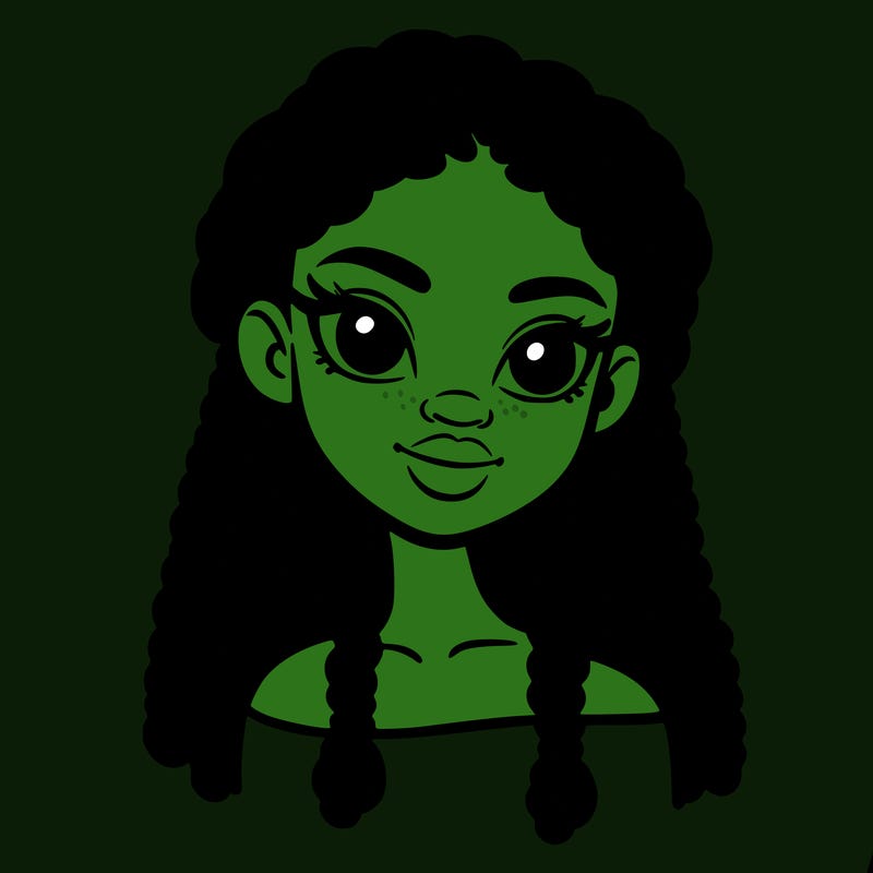 black girl with braids