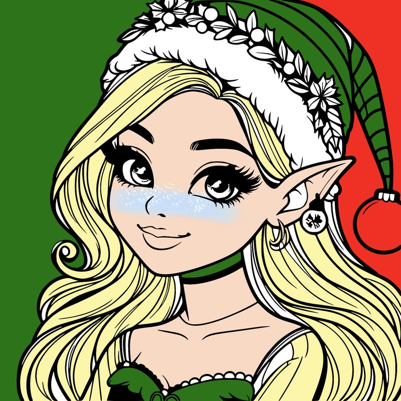 christmas girl elf realistic