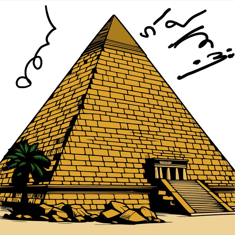 a detailed and realistic egyptian pyramid