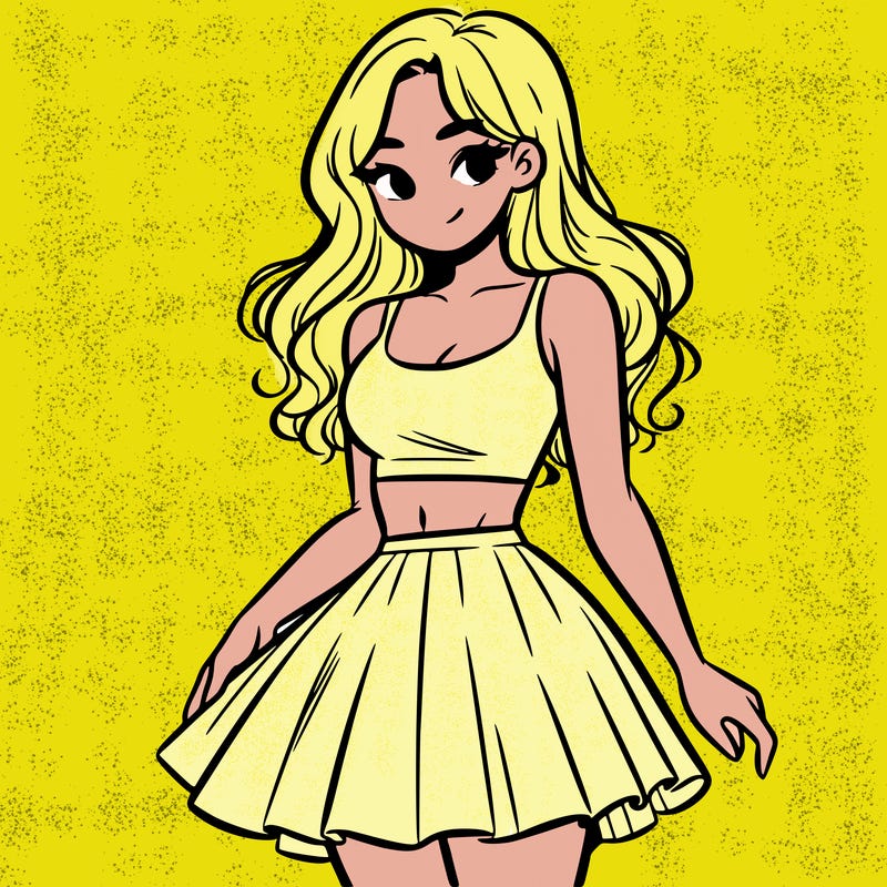 woman in a skirt and crop top