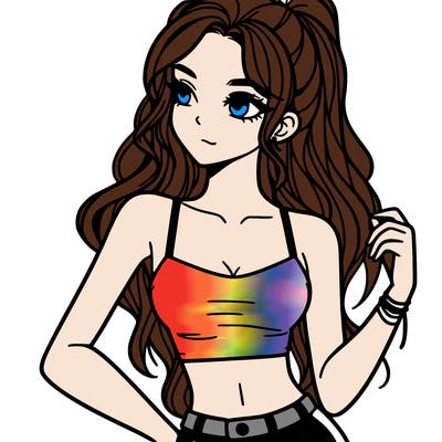 girl in crop top