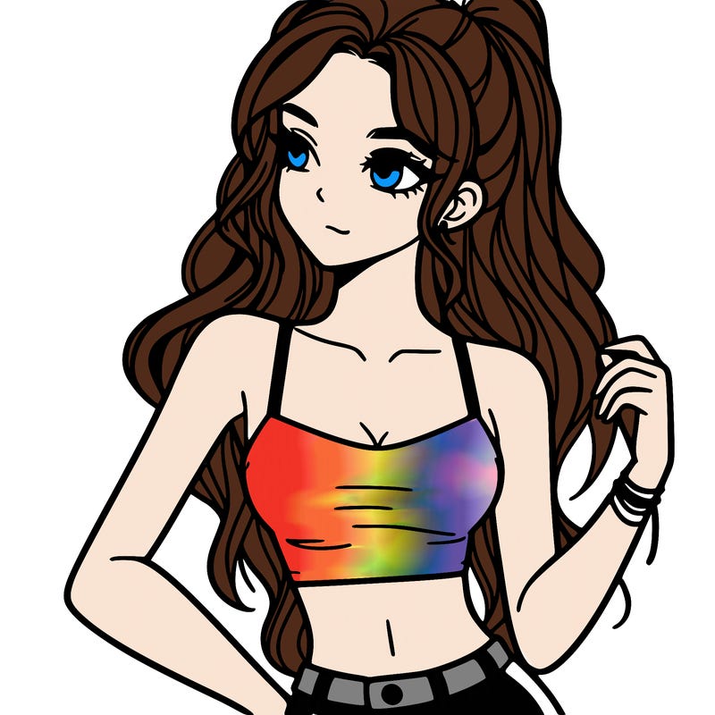 girl in crop top