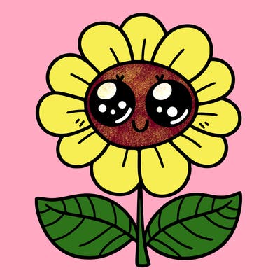 flower with eyes