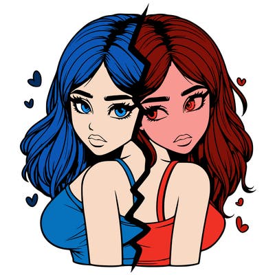 realistic girl split