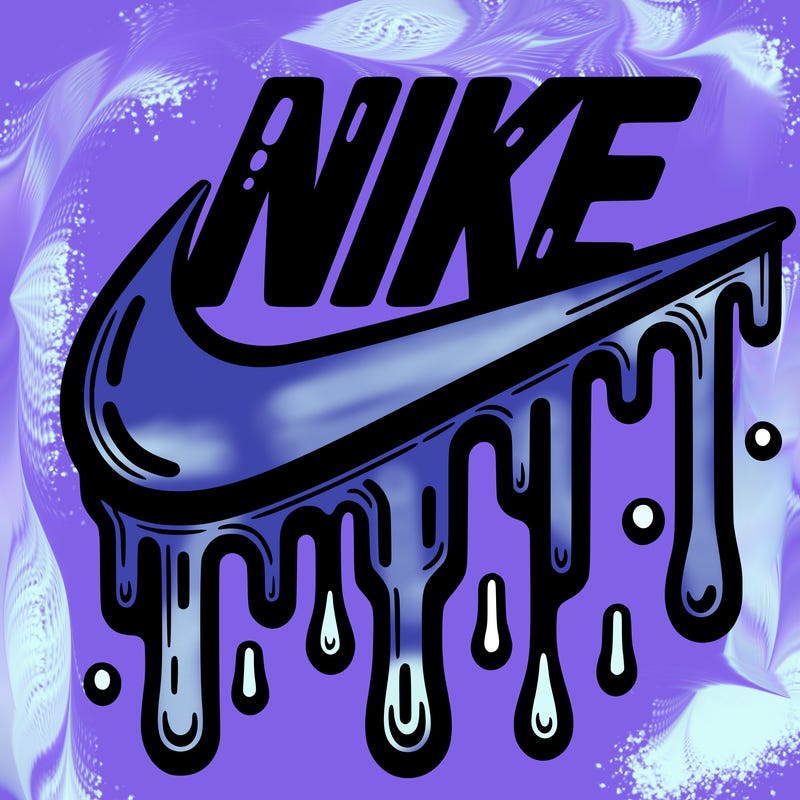 dripping nike logo