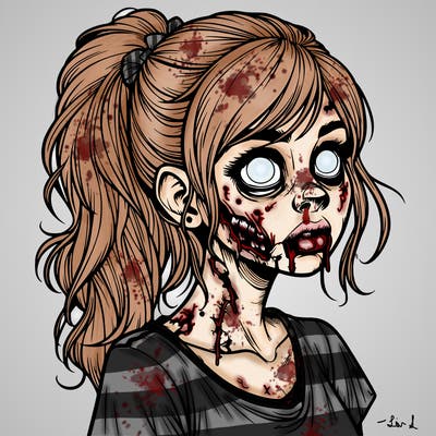 realistic zombie girl