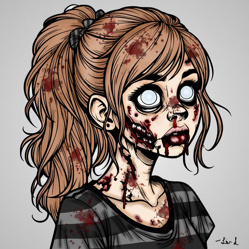 realistic zombie girl