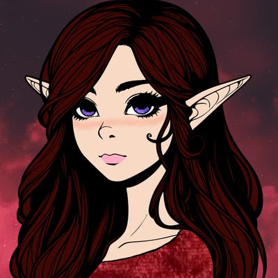 elf girl realistic dark fantasy