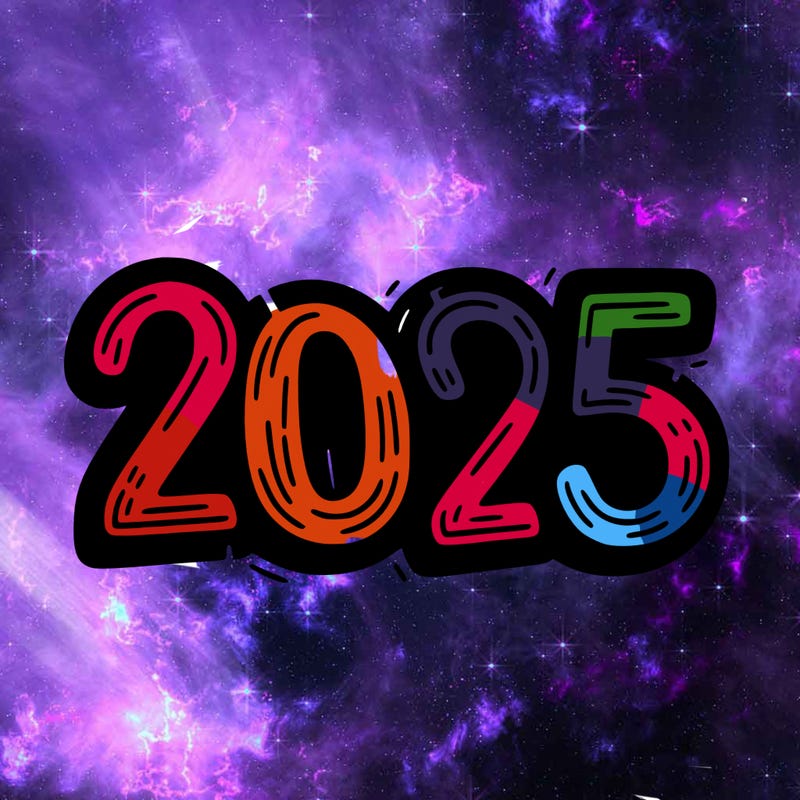 one line scrawled numbers sketch design “2025”