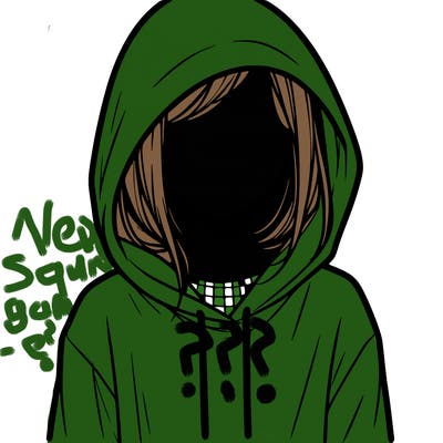 faceless girl in hoodie
