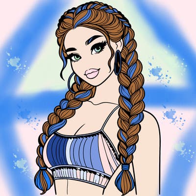 beautiful woman with braided hair crop top