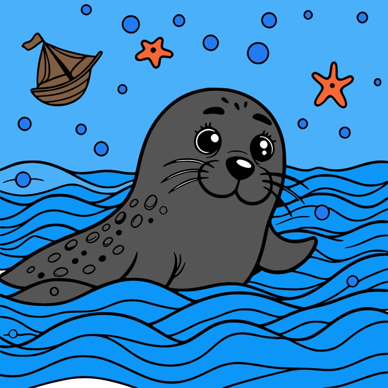 seal in the ocean