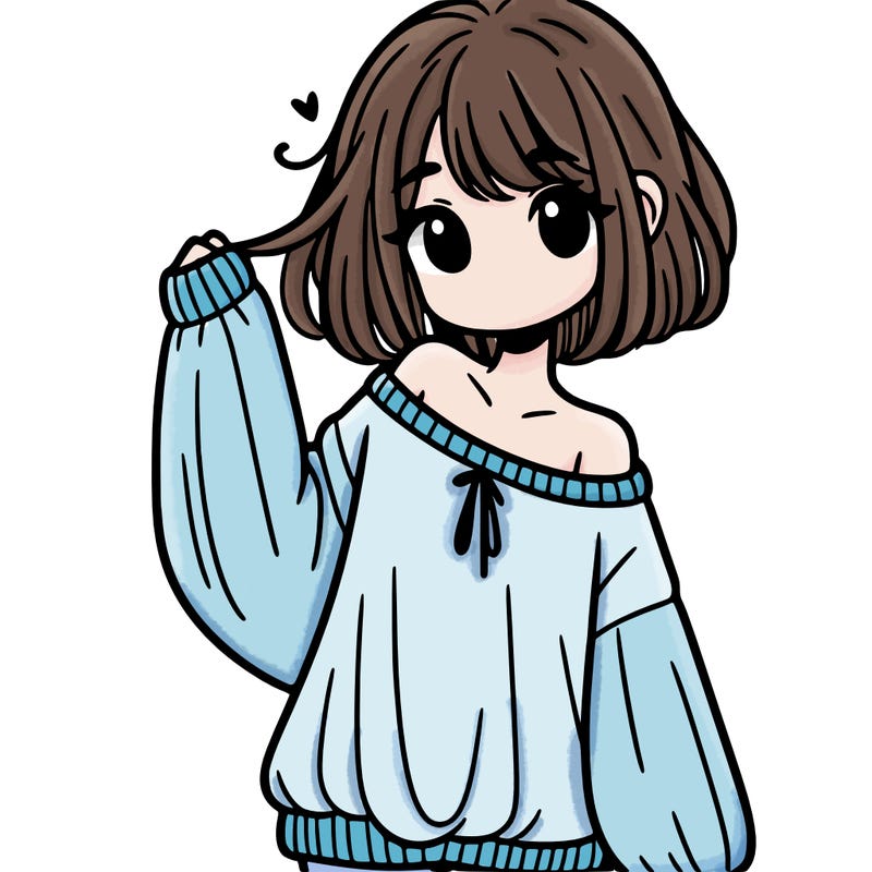 girl in baggy sweater hanging off her shoulder