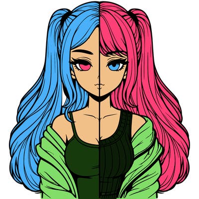 realistic girl split