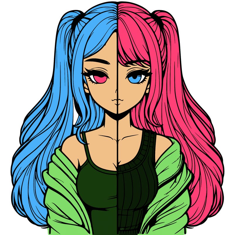 realistic girl split